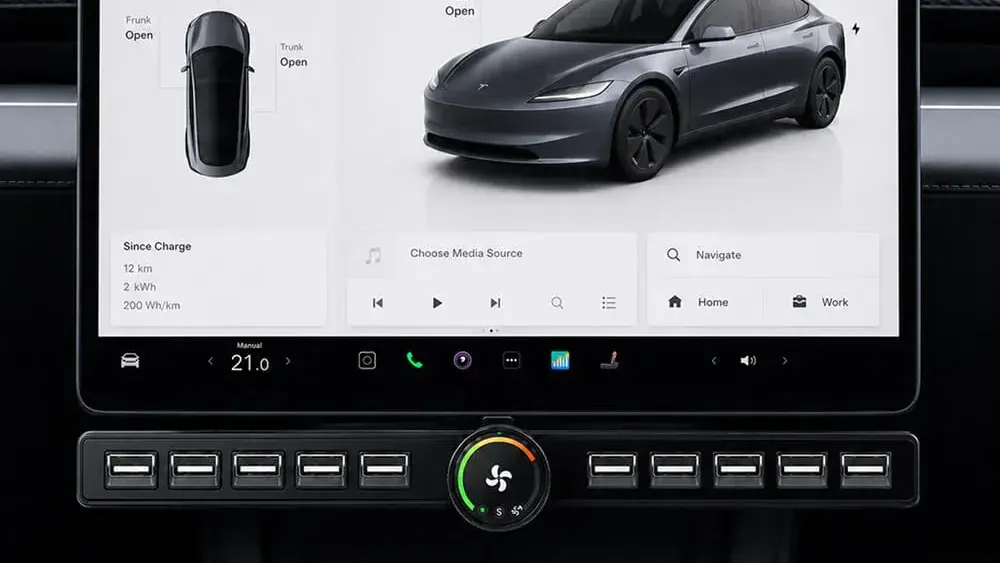 Ottocast Tesla Model 3/Y Physical Controls