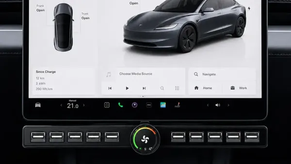 Ottocast Tesla Model 3/Y Physical Controls